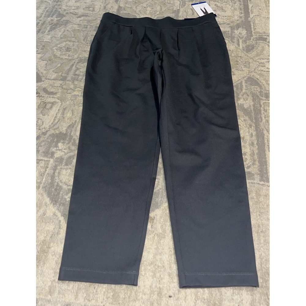 New Modern Ambition Womens Pants Gray Pleated Pull On Ankle Sz Large